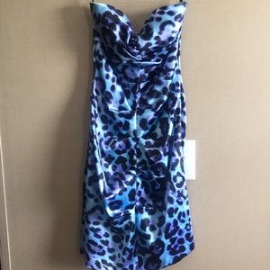 Silky Leopard Print Cocktail Dress